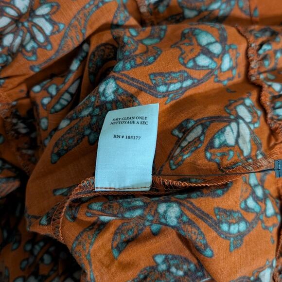 Ulla Johnson Trula Tiered Voile Mini Dress Clementine Flowy Trapeze XS Preowned - Picture 9 of 9